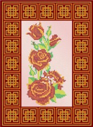 Схема на холсте АБРИС АРТ арт. AC-109 Роза красная 22х30 см