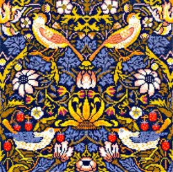 Набор для вышивания Bothy Threads арт.XAC3 Strawberry Thief William Morris (Клубника) 31х31 см