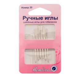 Иглы ручные для вышивания с закругленным кончиком №20 уп.6шт