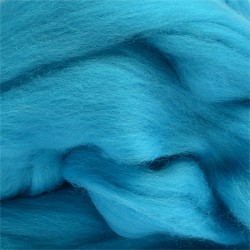 Шерсть для валяния ПЕХОРКА полутонкая шерсть (100%шерсть) 50г цв.172 ярк.голубой