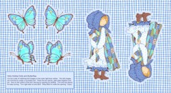 Ткань для пэчворка PEPPY Holly Hobbie Blue Girl Panel 145 г/м  100% хлопок цв.25355 BLU1 уп.60х110 см