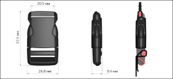 Фастекс 20мм FQ20 цв.черный нагрузка 40 кг уп.100 шт