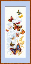 Набор для вышивания РИОЛИС арт.902 Бабочки России 22х50 см