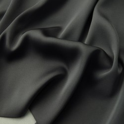 Ткань шелк Армани 90г/м 97% ПЭ 3% Спандекс шир.150см арт.АШ2174.08 цв.08 т.серый уп.5м