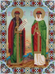 Набор для вышивания PANNA арт. CM-1558 Икона Святых Петра и Февронии 23х30,5 см