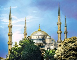 Алмазная вышивка Голубая мечеть LG211 40х50 тм Цветной
