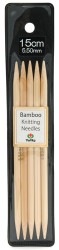 KND060550 Tulip Спицы чулочные "Bamboo" 5,5мм / 15см, натуральный бамбук, уп.5шт.