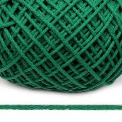 Шнур для вязания круглый х/б 06мм 60184/200 цв.зеленый уп.200м