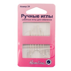 Иглы ручные для вышивания с закругленным кончиком №24 уп.6шт