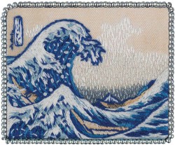 Набор для вышивания PANNA Живая картина арт. MET-JK-2268 Брошь. Большая волна в Канагаве 5х6 см