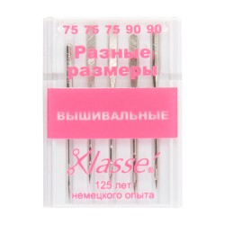 Иглы для бытовых швейных машин вышивальные №75/ 90 уп.5шт