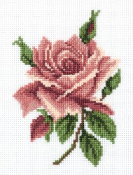 Набор для вышивания KLART арт. 8-276 Чайная роза 11,5х15 см