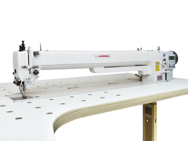Промышленная швейная машина с шагающей лапкой и увеличенным вылетом рукава Aurora A-0302-850-D4 с прямым приводом и автоматическими функциями