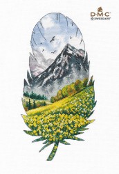 Набор для вышивания ОВЕН арт. 1401 Горный пейзаж-1 16х30 см