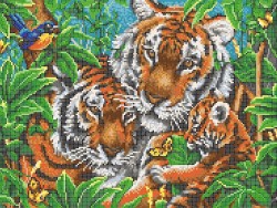 Рисунок на канве КОНЁК арт. 7810 Тигры 29х39 см