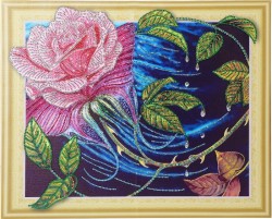 Набор "Колор Кит" картина алмазная с фигурными стразами арт.КК.FKA009 Чайная роза 40х50