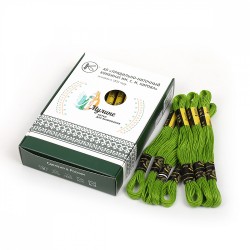 Нитки мулине цв.4708 зеленый 24х8м С-Пб