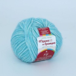 Пряжа для вязания ТРО "Фиджи" (20% мериносовая шерсть, 60% хлопок, 20% акрил) 5х50г/95м цв.0222 голубая бирюза