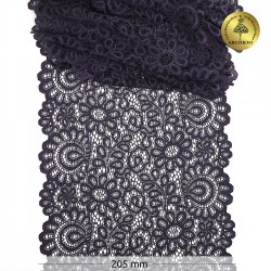 Кружево-стрейч KRUZHEVO арт.TBY.YSTL00839 шир.205мм цв.2817 сиреневый уп.3м