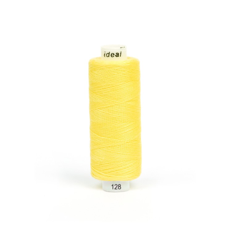 Нитки бытовые IDEAL 40/2 366м 100% п/э, цв.128 желтый