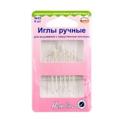 Иглы ручные для вышивания с закругленным кончиком №22 уп.6шт