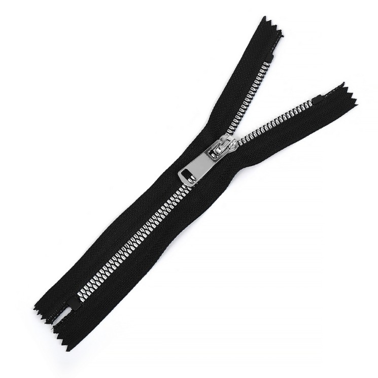 Молния MaxZipper трактор №5 1 замок TT, н/р 18см, цв.черн/серебро