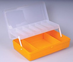 Коробка для мелочей арт.T-05-05-04 пластик (235х150х65) двухярусная с микролифтом