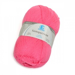 Пряжа для вязания КАМТ "Белорусская" (50% шерсть, 50% акрил) 5х100г/300м цв.054 супер розовый