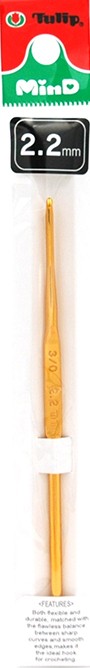 Tulip Крючок для вязания "MinD" арт.TA-0021E 2,2мм, сталь / золотистый