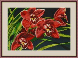 Набор для вышивания бисером GALLA COLLECTION арт.Л 313 Орхидеи 30х21 см
