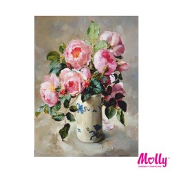 Картины по номерам Molly арт.KH0252 Розовый шиповник (16 Цветов) 15х20 см