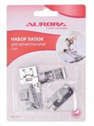 Набор лапок для шв.маш. Aurora AU-1021 для обработки края уп.3 шт (в блистере)