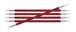 29039 Knit Pro Спицы чулочные Royale 5мм /20см, ламинированная береза, вишневый, 5шт