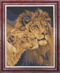 Рисунок на ткани КАРОЛИНКА арт. КБЖ-3034 Лев и львица 25х35 см