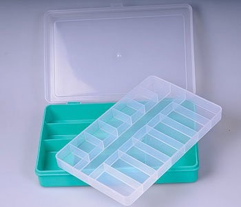 Коробка для мелочей арт.T-05-05-03 пластмассовая (235х150х50) двухярусная