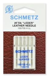 Иглы для кожи Schmetz 130/705H LL № 100, уп.5 игл