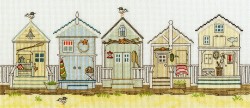 Набор для вышивания Bothy Threads арт.XSS7 New England – Beach Huts (Пляжные домики) 38 х 16 см