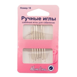 Иглы ручные для вышивания с закругленным кончиком №18 уп.6шт