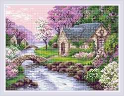 Набор РИОЛИС мозаичная картина арт.AM0068 Весенний пейзаж 40х30 см