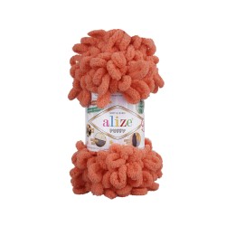 Пряжа для вязания Ализе Puffy (100% микрополиэстер) 5х100г/9.5м цв.619 коралловый