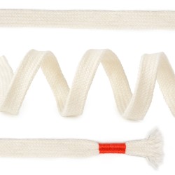Шнурки TBY плоские 10мм арт.SLF050 длина 130 см цв.белый уп.10шт