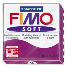 FIMO Soft полимерная глина, запекаемая в печке, уп. 56г цв.фиолетовый арт.8020-61