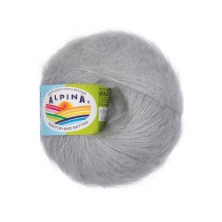 Пряжа ALPINA GRACE (72% супер кид мохер, 28% шелк) 4х25г/210м цв.07 св.серый