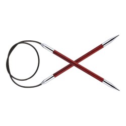 29117 Knit Pro Спицы круговые Royale 5мм 100см, ламинированная береза, вишневый