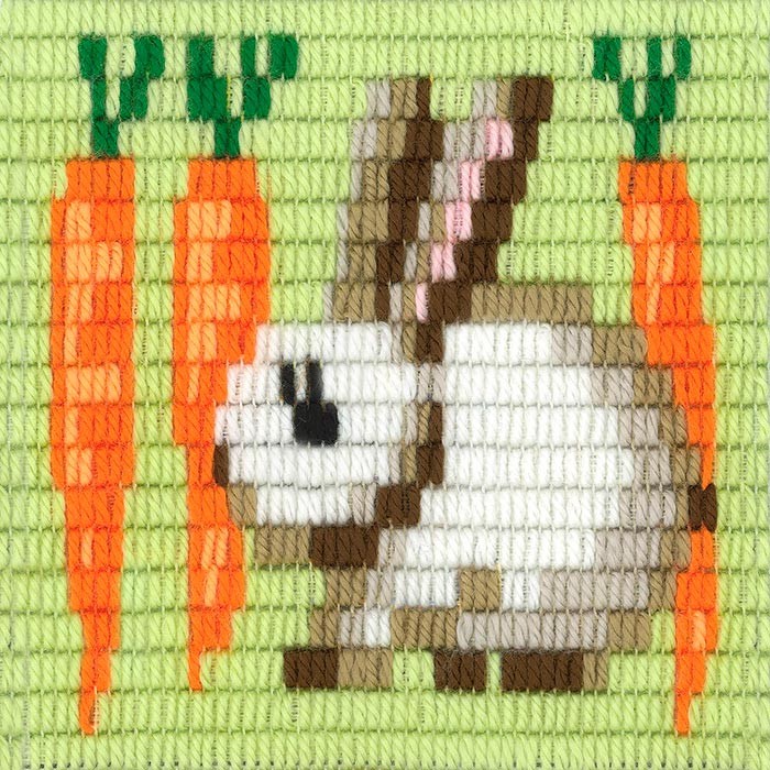 Набор для вышивания с вертикальным стежком STITCH ME арт.I036 Кролик 15х15 см