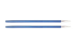 47523 Knit Pro Спицы съемные "Zing" 4мм для длины тросика 20см, алюминий, сапфир (темно-синий), 2шт