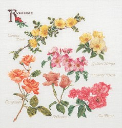 Набор для вышивания THEA GOUVERNEUR арт.3066 Группа цветов розы 44х46 см
