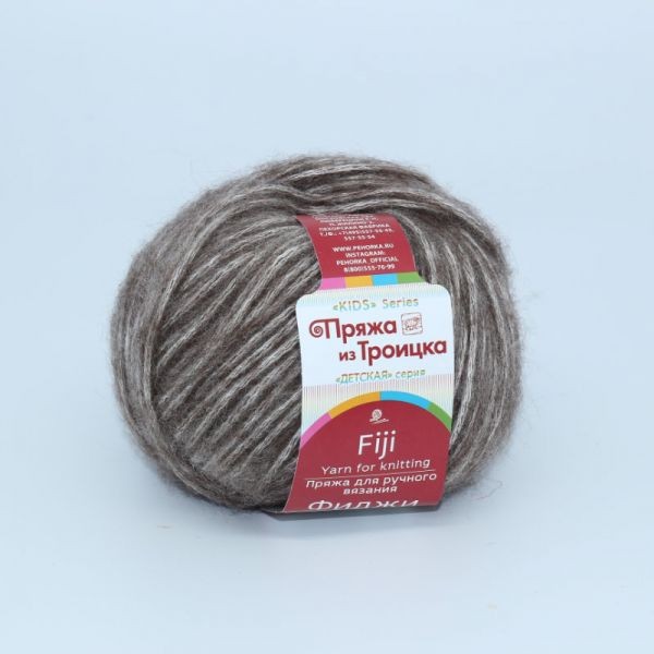 Пряжа для вязания ТРО "Фиджи" (20% мериносовая шерсть, 60% хлопок, 20% акрил) 5х50г/95м цв.0416 св.коричневый