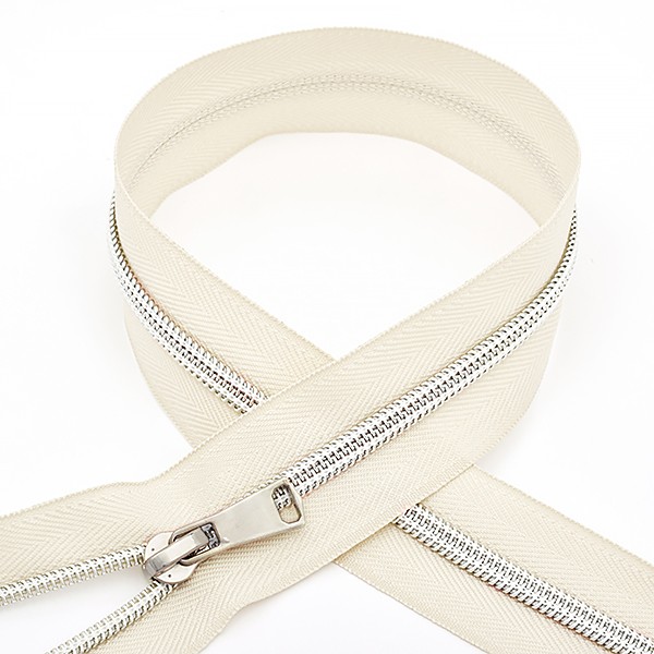 Молния MaxZipper спираль №5 декор. 45см цв.F103 молочный уп.50шт