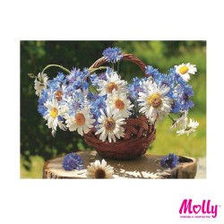 Картины по номерам Molly арт.KH0246 Корзина полевых цветов (15 Цветов) 15х20 см